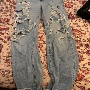 Vintage LEE baggy Distressed Light Blue Women's Jeans